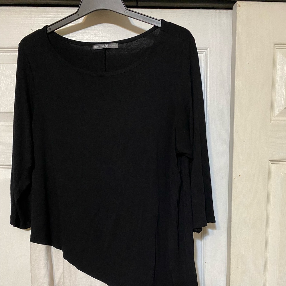 Black with white top